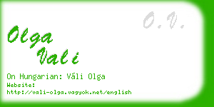 olga vali business card